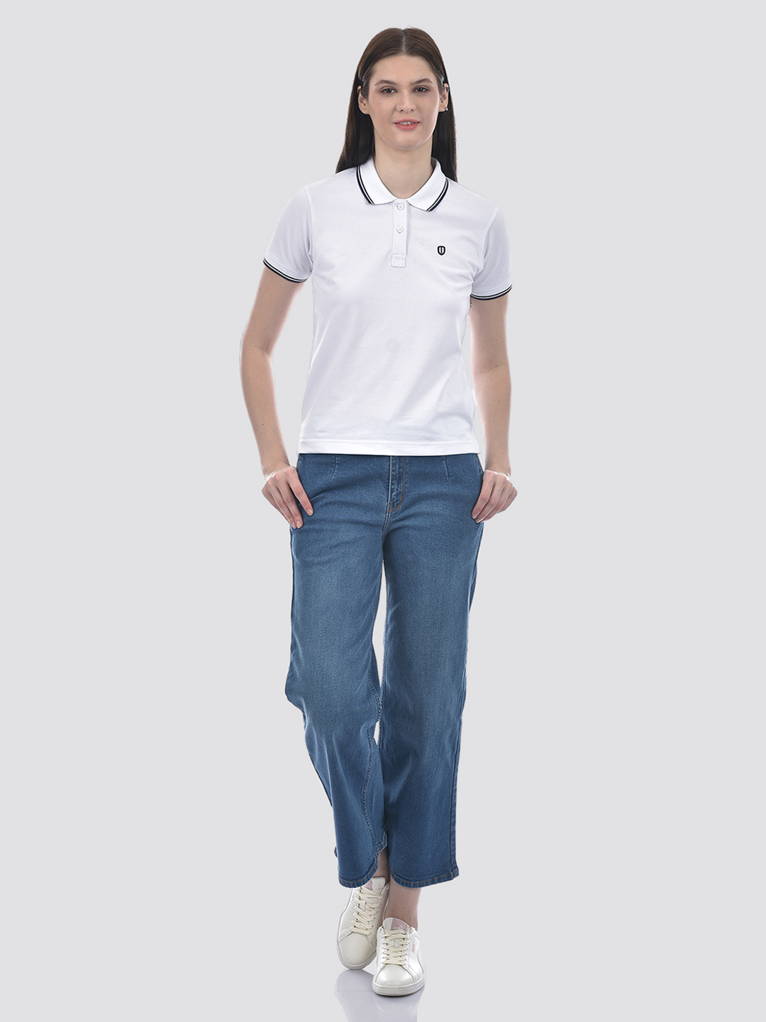 Numero Uno Women Mid Blue Wide Leg Sustainable Jeans